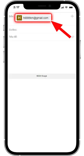 Bước 4: Gửi MÃ XÁC MINH từ EMAIL ĐĂNG KÝ TÀI KHOẢN đến EMAIL HỆ THỐNG sau đó chờ xét duyệt.